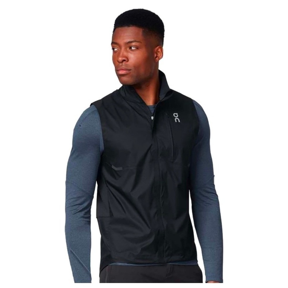 On Running Weather Vest Mens XL Black Windproof Reflective Performance